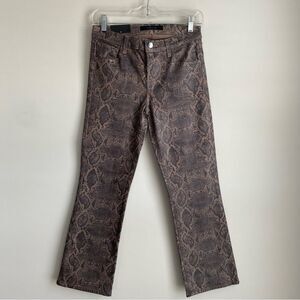 J Brand Selena Photo Ready Mid-Rise Crop Boot Jeans in Coated Boa Size 26 NWT